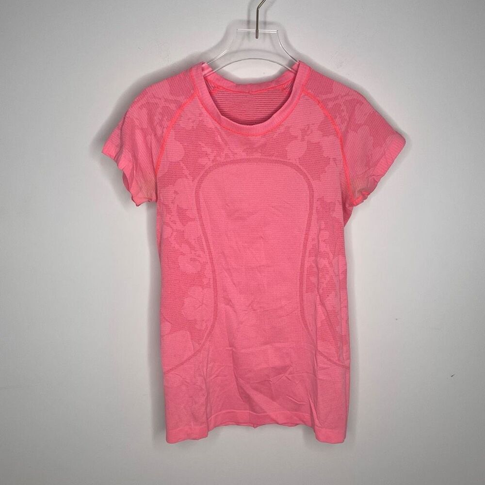 Lululemon Run Swiftly Tech Short Sleeve Pink Lace… - image 6
